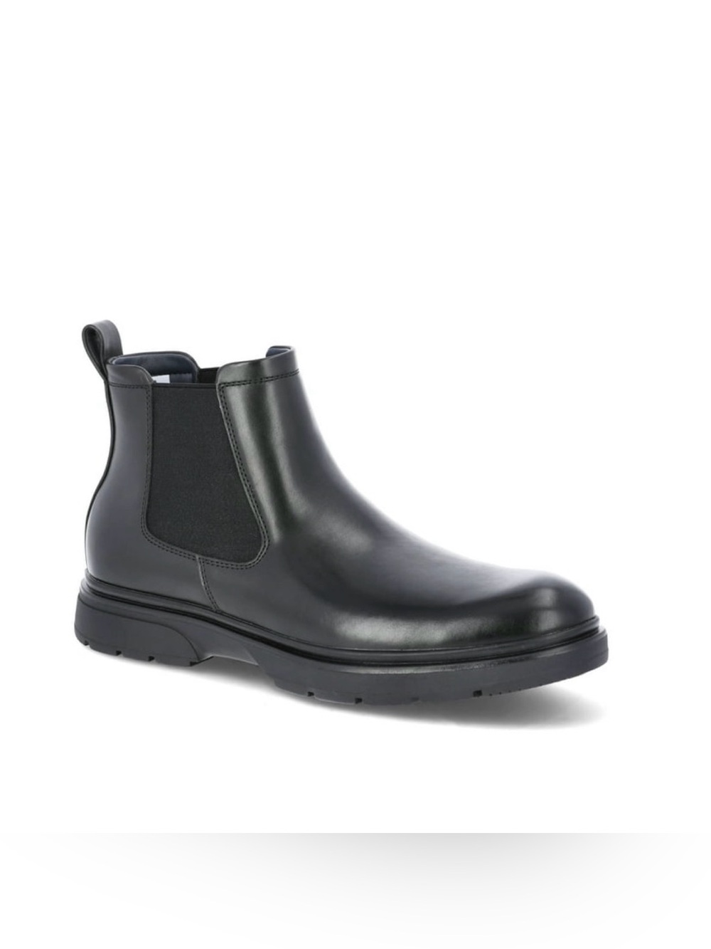 No Boundaries black Men's Garda faux Leather Chelsea Boots NEW - Picture 3 of 9